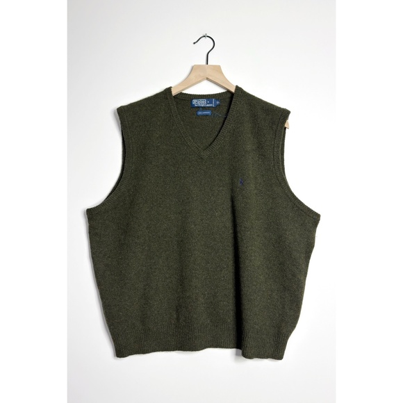 POLO RALPH LAUREN Lambswool Sweater Vest - Picture 1 of 6